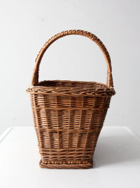 vintage wicker market basket