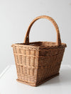 vintage wicker market basket