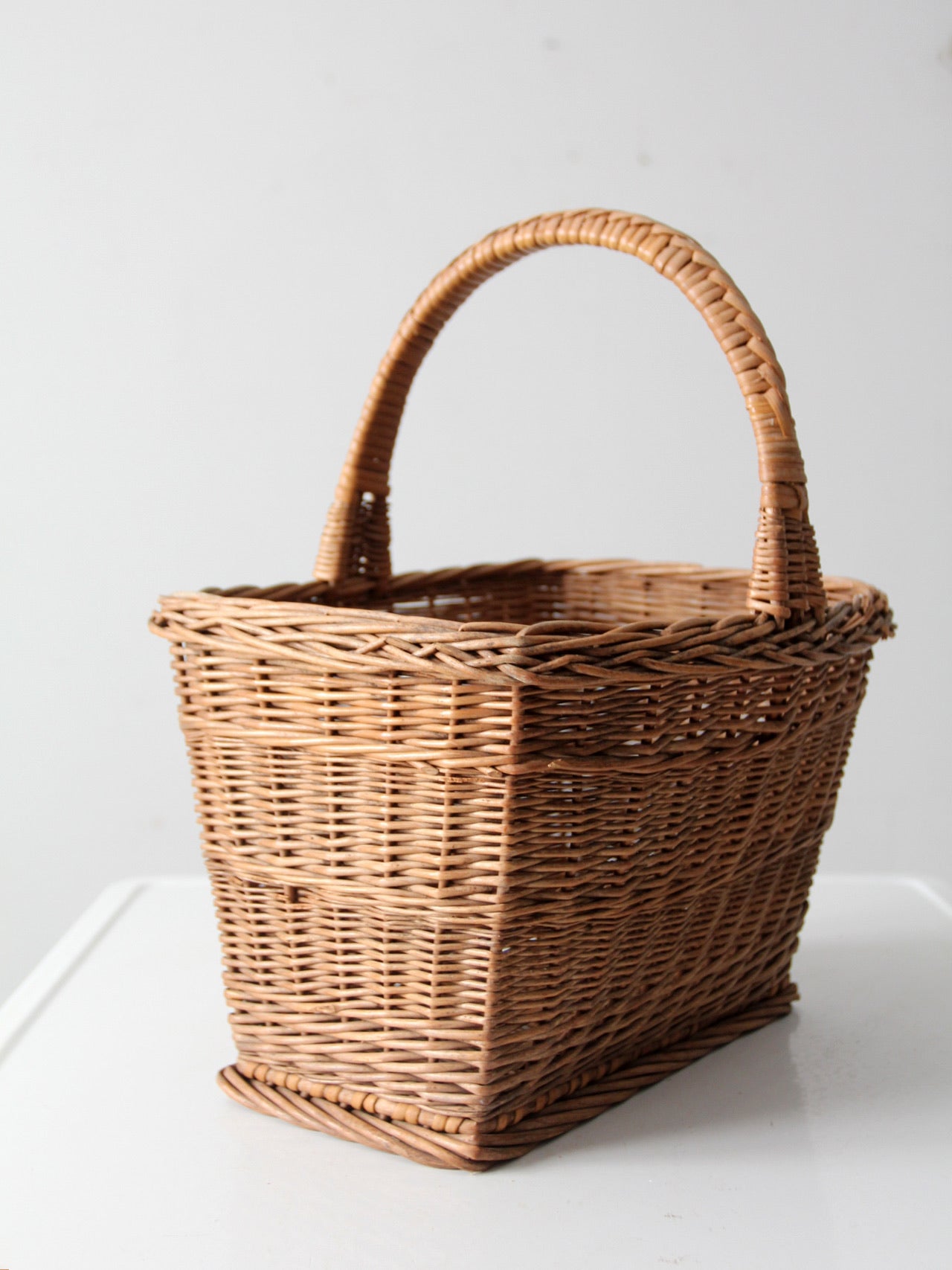 vintage wicker market basket