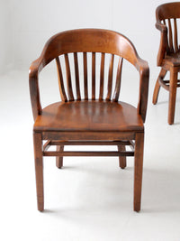 antique bankers chairs set of 4