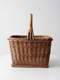 vintage wicker market basket