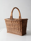 vintage wicker market basket