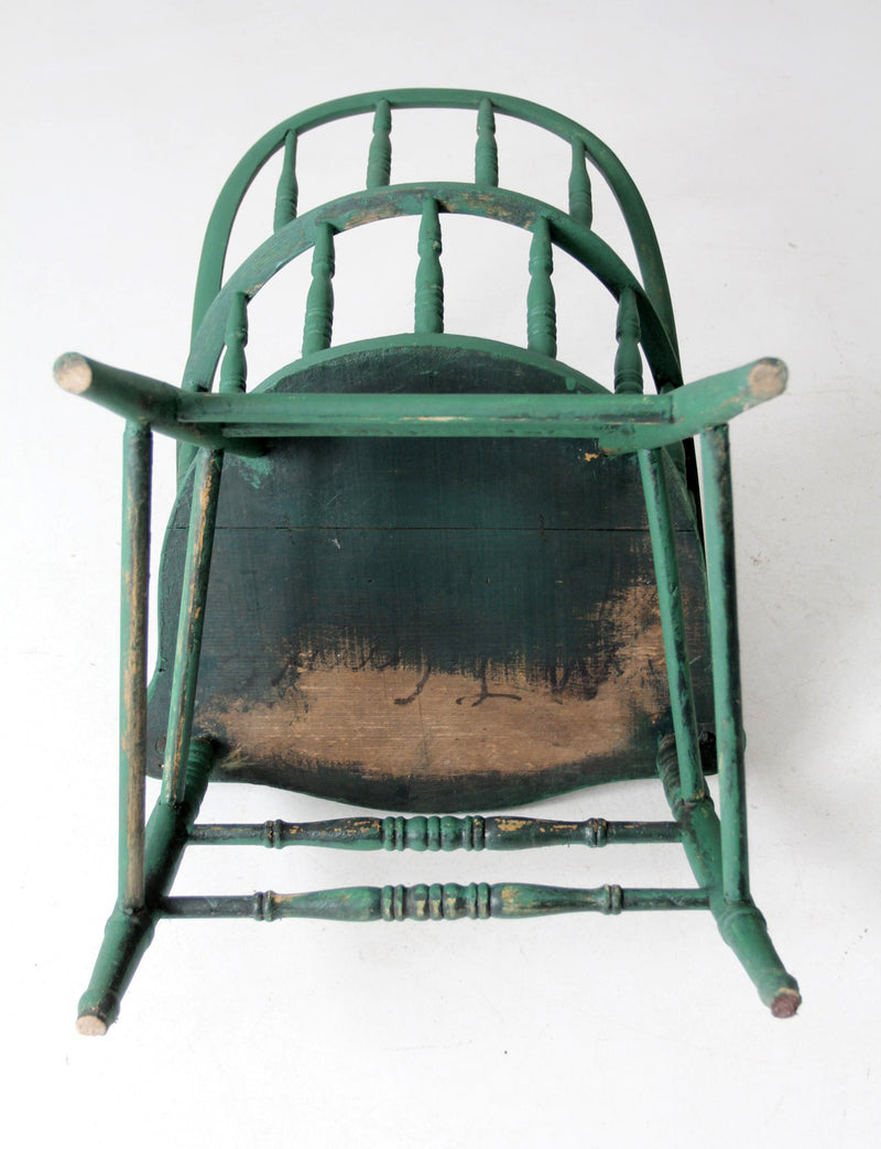 antique painted Windsor armchair