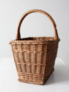 vintage wicker market basket