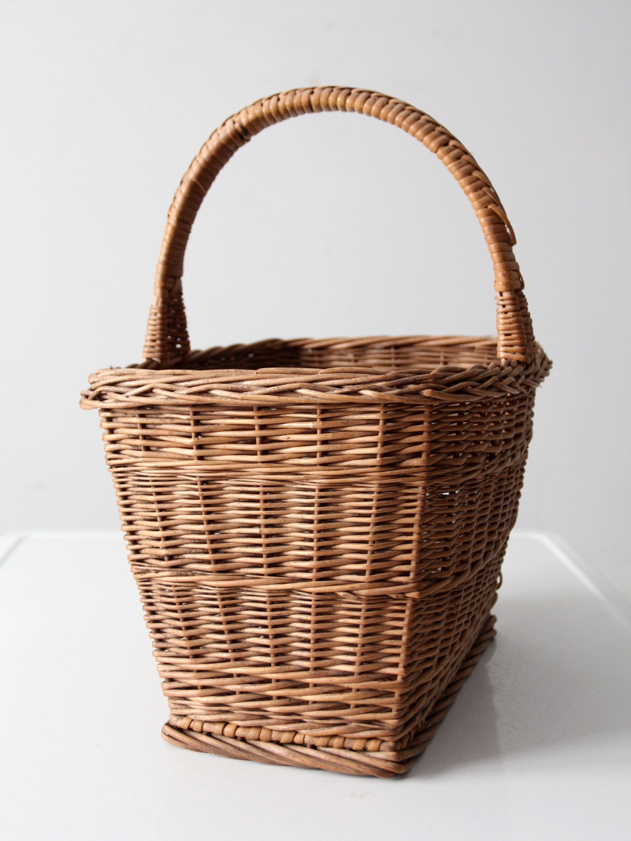 vintage wicker market basket