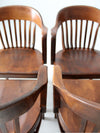 antique bankers chairs set of 4