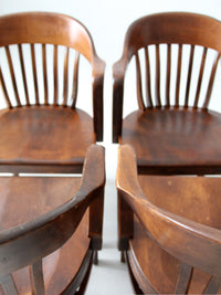 antique bankers chairs set of 4