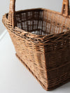 vintage wicker market basket