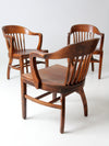 antique bankers chairs set of 4