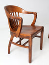 antique bankers chairs set of 4