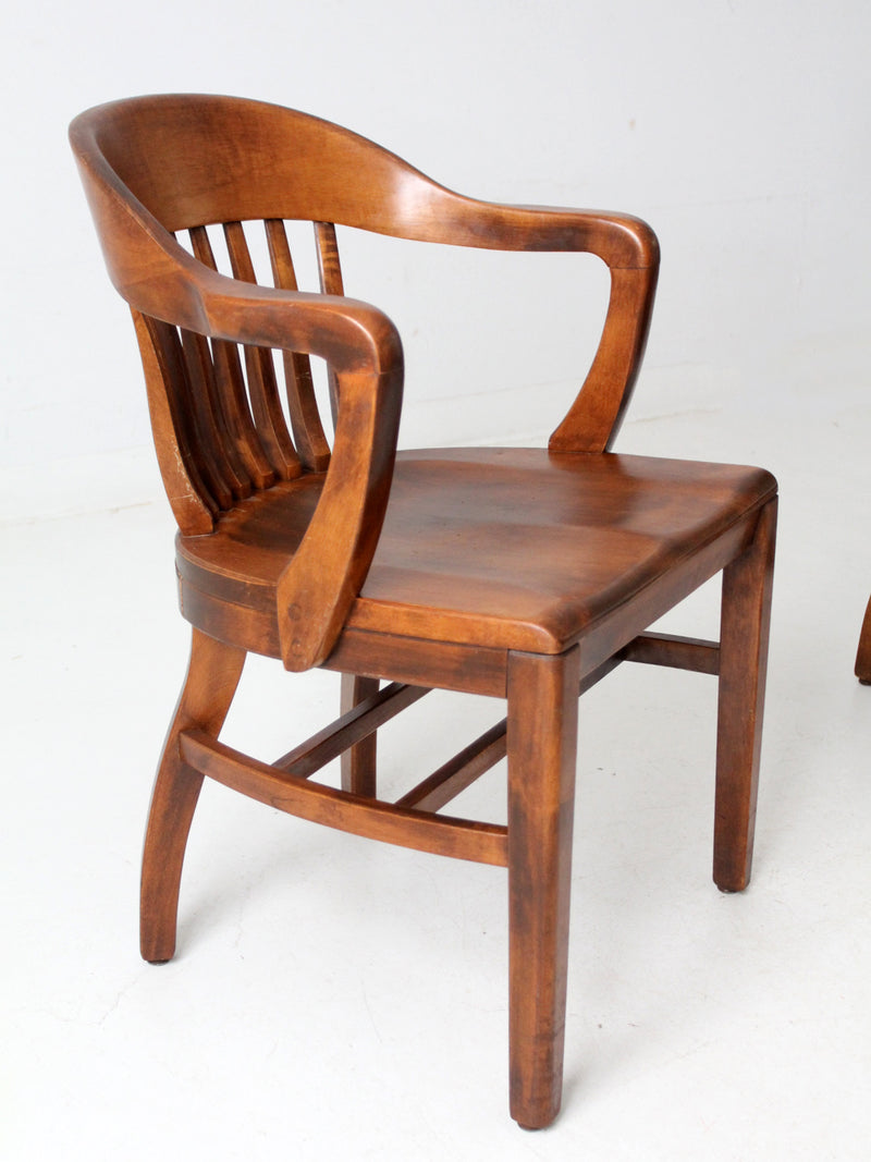 antique bankers chairs set of 4
