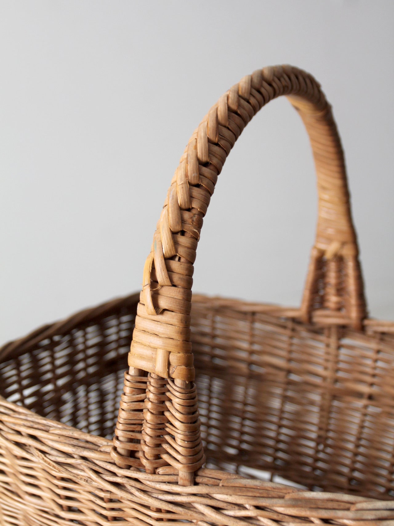 vintage wicker market basket