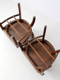 antique bankers chairs set of 4