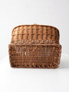 vintage wicker market basket