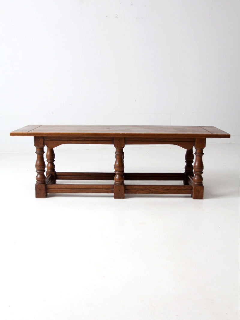mid century rustic oak coffee table