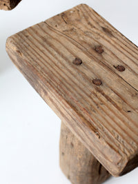 antique primitive milking stools collection set of 3