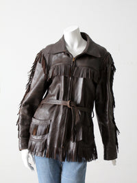 1960s western fringe leather jacket
