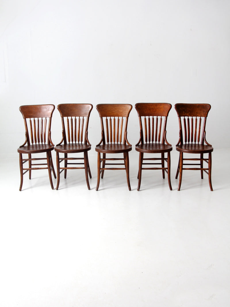 antique Phoenix Chair Co dining chairs set of 5