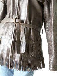 1960s western fringe leather jacket
