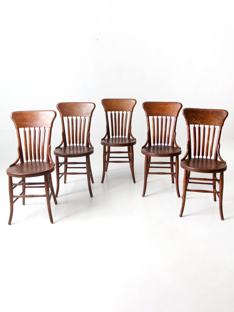 antique Phoenix Chair Co dining chairs set of 5