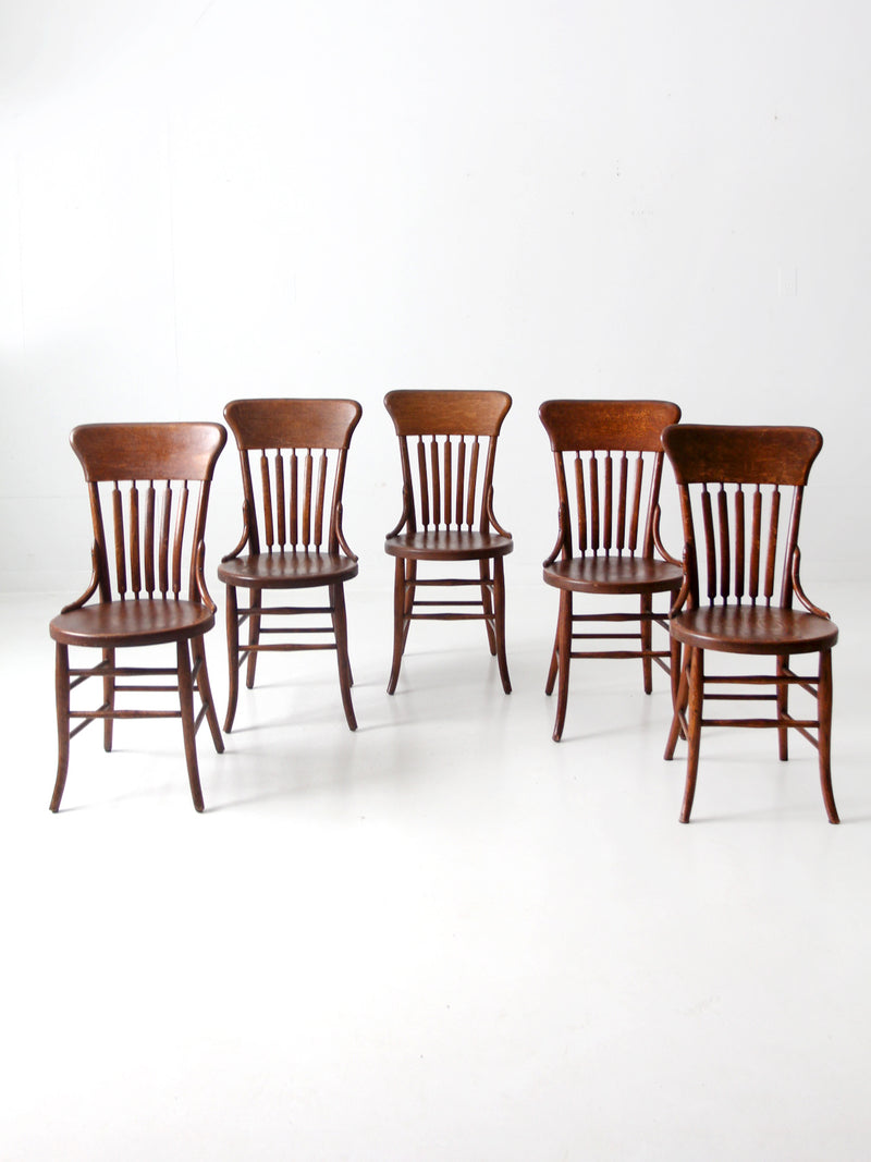 antique Phoenix Chair Co dining chairs set of 5