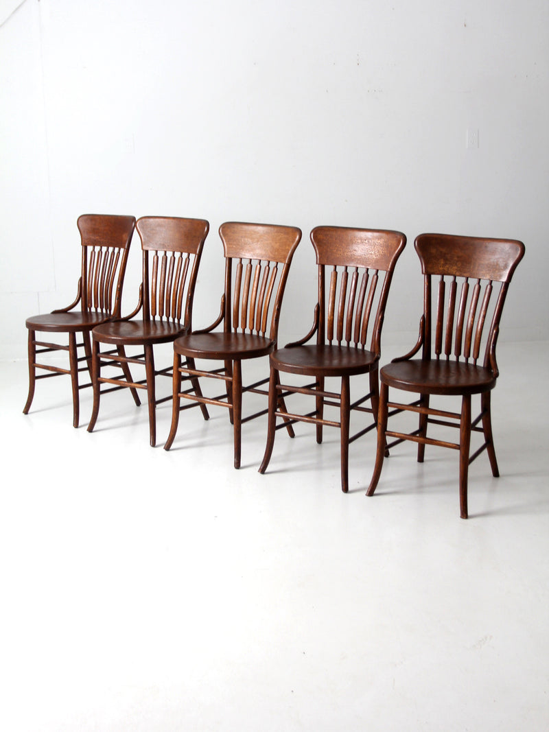 antique Phoenix Chair Co dining chairs set of 5