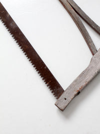 antique primitive wooden bucksaw