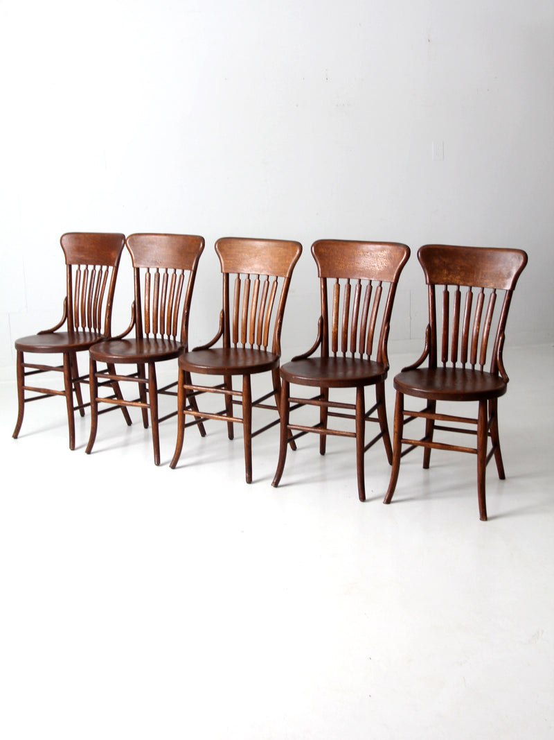 antique Phoenix Chair Co dining chairs set of 5