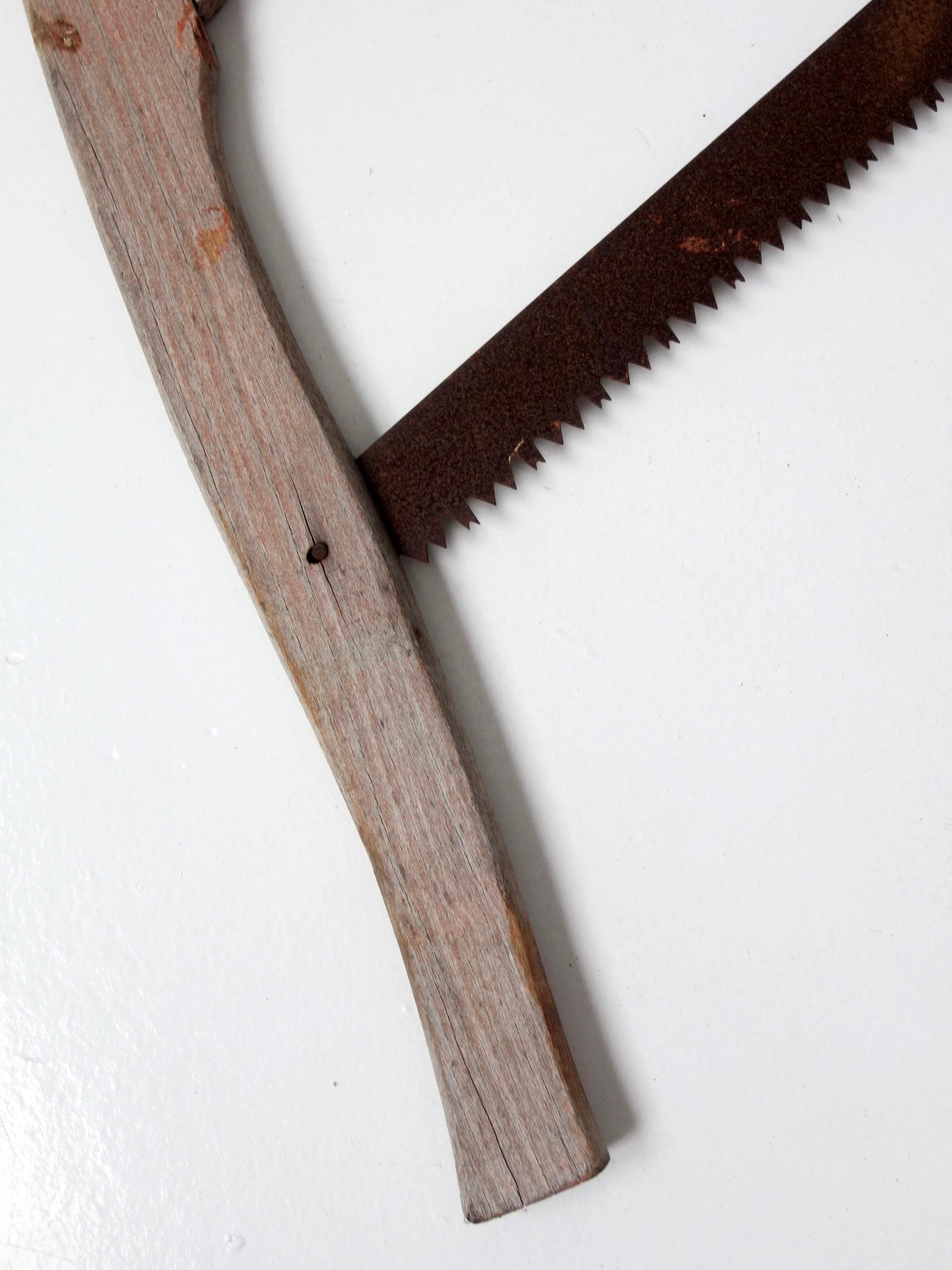 antique primitive wooden bucksaw