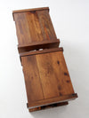 mid century rustic pine end tables