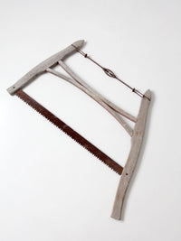 antique primitive wooden bucksaw