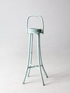 vintage painted wicker plant stand