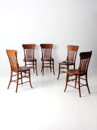 antique Phoenix Chair Co dining chairs set of 5