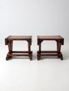 mid century rustic pine end tables