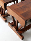 mid century rustic pine end tables