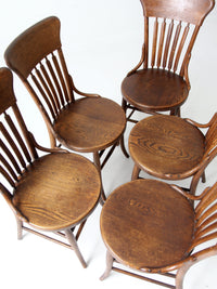 antique Phoenix Chair Co dining chairs set of 5