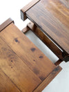 mid century rustic pine end tables