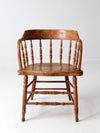 antique rustic captain's chair