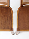mid century cane back chairs pair