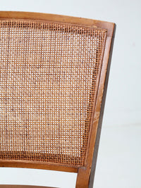 mid century cane back chairs pair