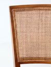 mid century cane back chairs pair