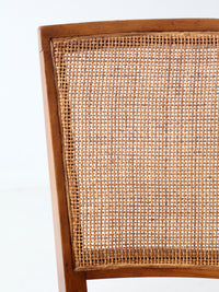 mid century cane back chairs pair