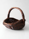 vintage wicker gathering basket