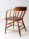 antique rustic captain's chair