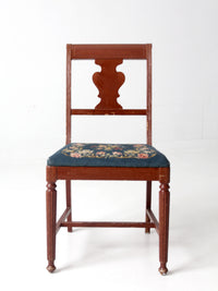 vintage needlepoint upholstered accent chair