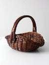 vintage wicker gathering basket