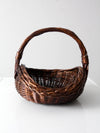 vintage wicker gathering basket