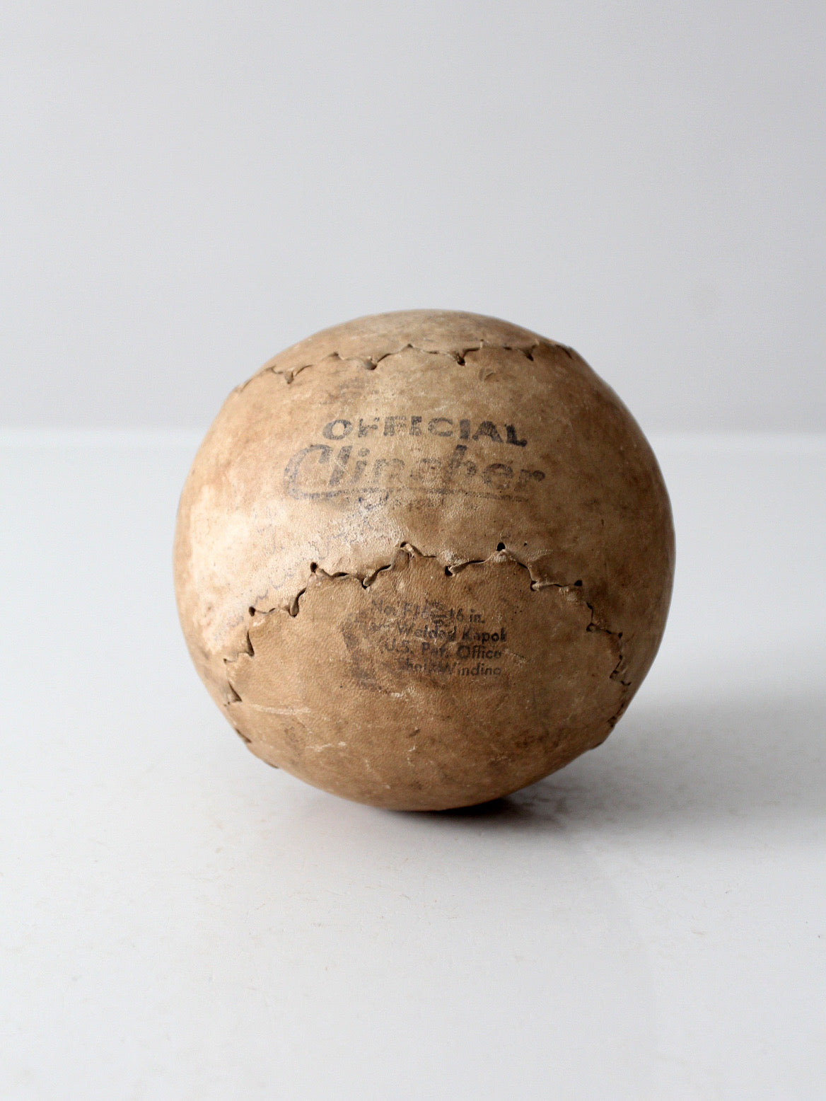 vintage official Clincher leather softball