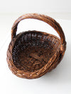 vintage wicker gathering basket