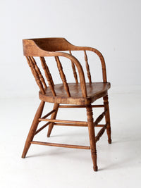 antique rustic captain's chair
